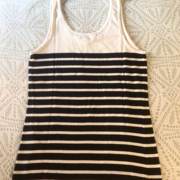 French Connection Striped Tank Top L - Picture 3 of 4
